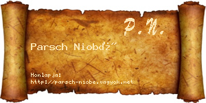 Parsch Niobé névjegykártya
